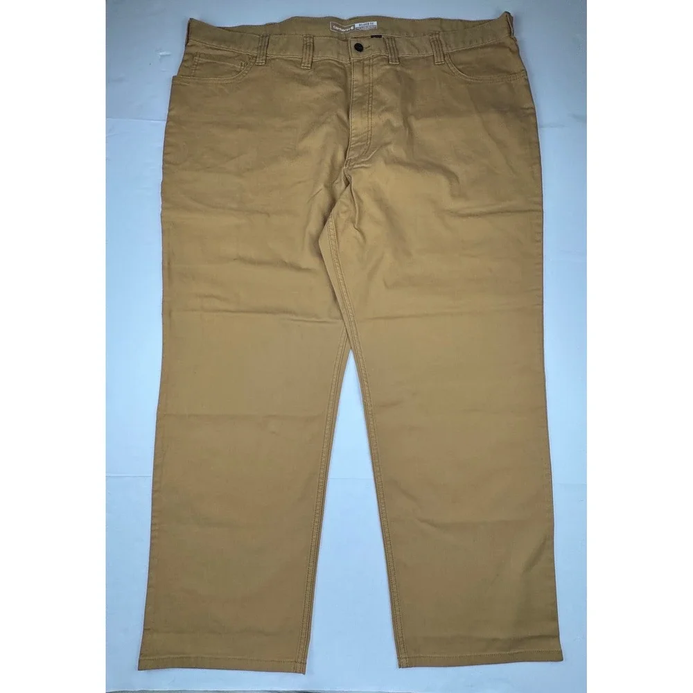Carhartt Rugged Flex Pants 46x30 Canvas Workwear Relaxed Fit BN2517-M Brown Tan